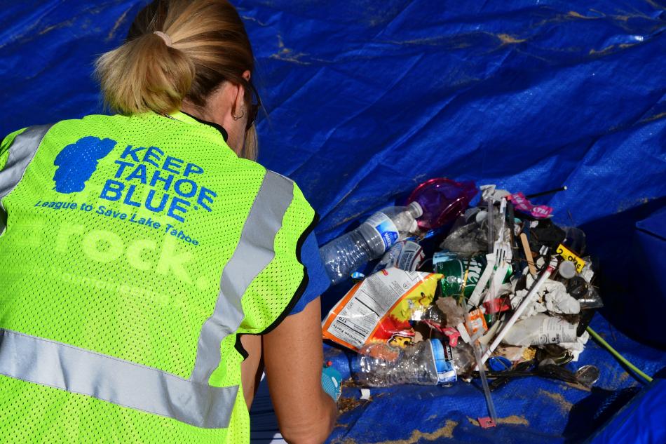 235 volunteers combed Lake Tahoe beaches Monday collecting nearly 1,500 pounds of trash.