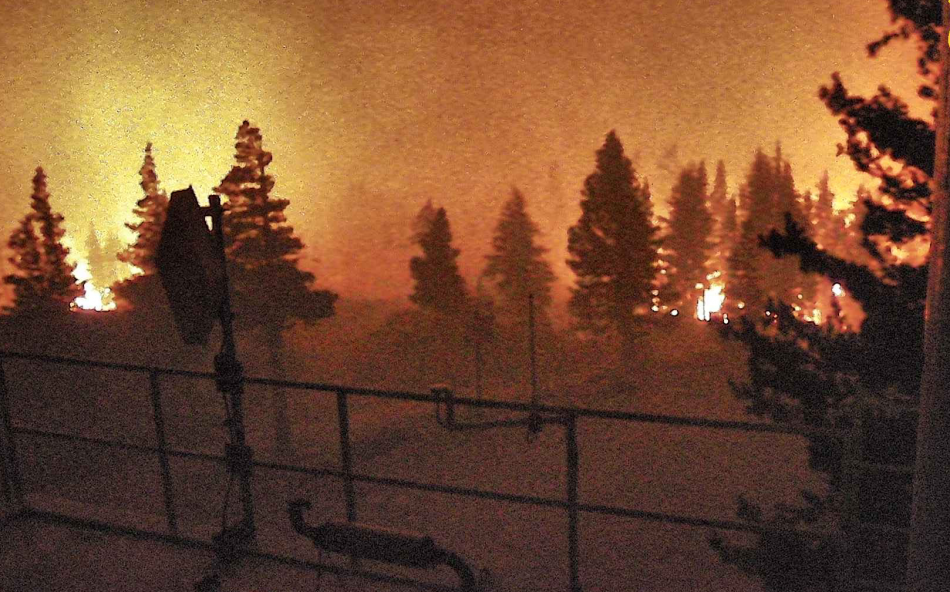 Alertwildfire.org cam Monday night from Sierra-at-Tahoe