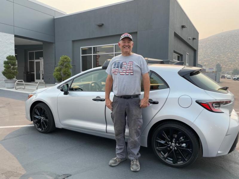 Deke Monegan with his new 2021 Toyota Corolla Hatchback