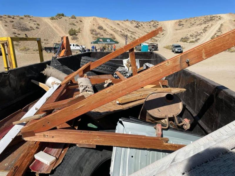 Volunteers removed trash and debris from public lands near Johnson Lane.