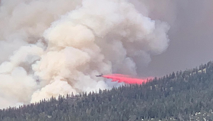 File photo of Caldor Fire via Amador-El Dorado Calfire