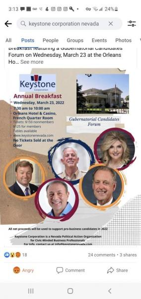 Keystone corporation and censorship of gubernatorial candidates