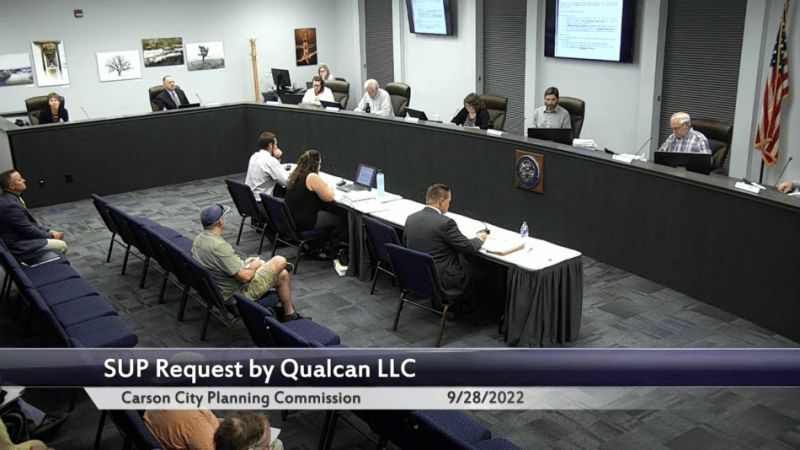 The Carson City Planning Commission discusses SUP request for retail marijuana store on Sept. 28.