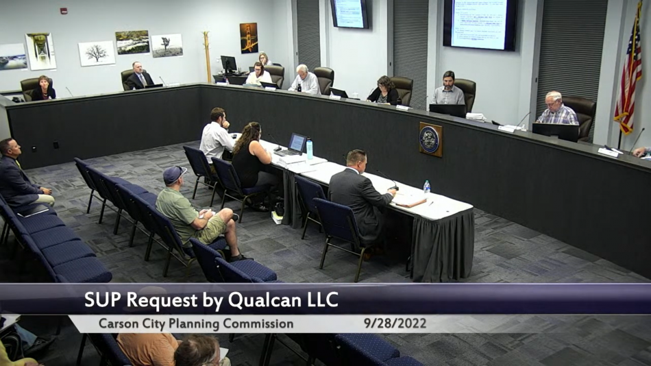The Carson City Planning Commission discusses SUP request for retail marijuana store on Sept. 28.