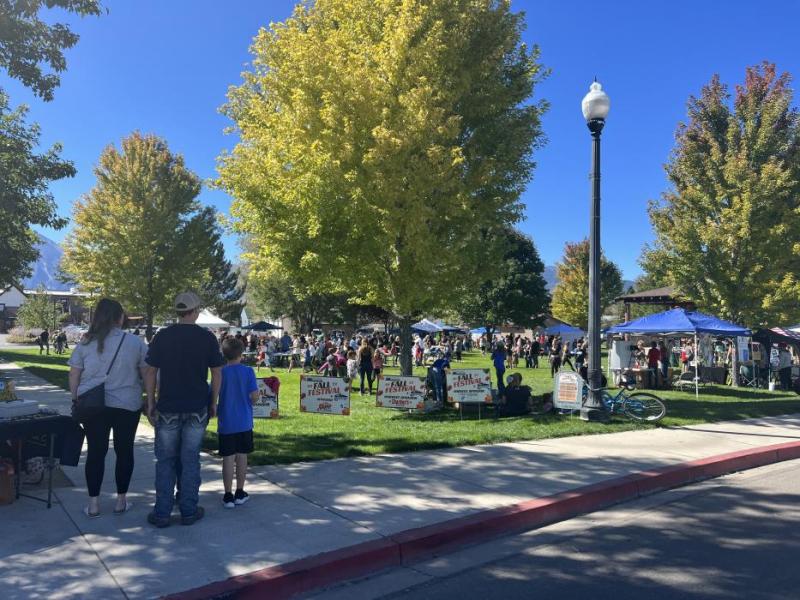 People swarm the Main Street Fall Fest in Gardnerville in an excited fall frenzy. All photos by Jaedyn Young.