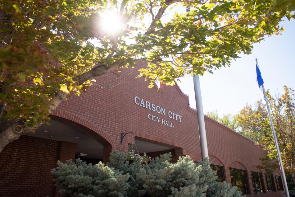 City Hall in Carson City on Sept. 17, 2022. (David Calvert/The Nevada Independent)