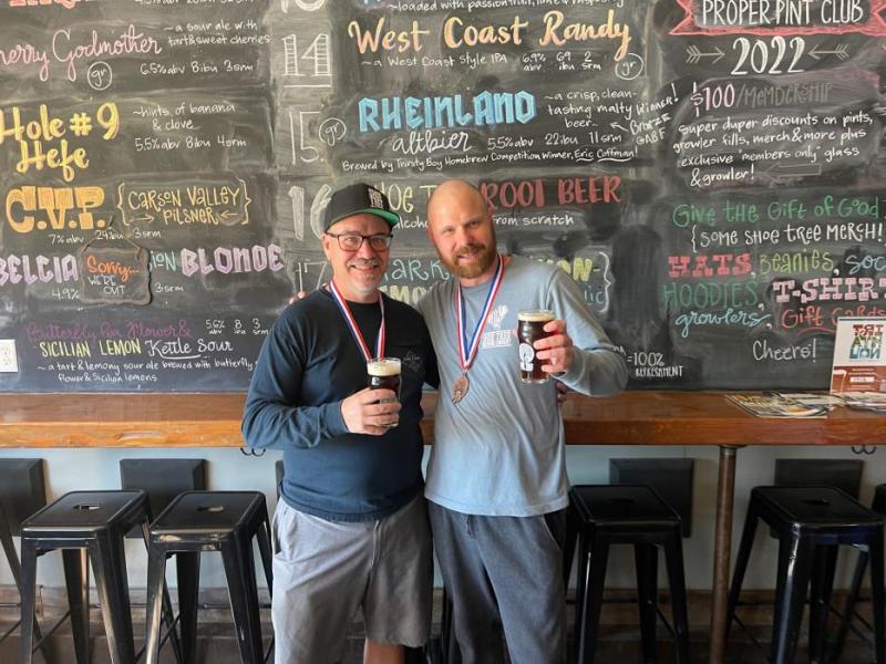 Eric Coffman to the left, Robert Fink to the right.