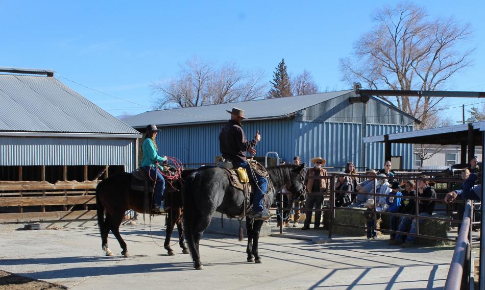Cowboy TJ Clark and his daughter Dusty will give roping demonstrations at the 2nd Annual Ag & Artisan Holiday Faire Saturday.