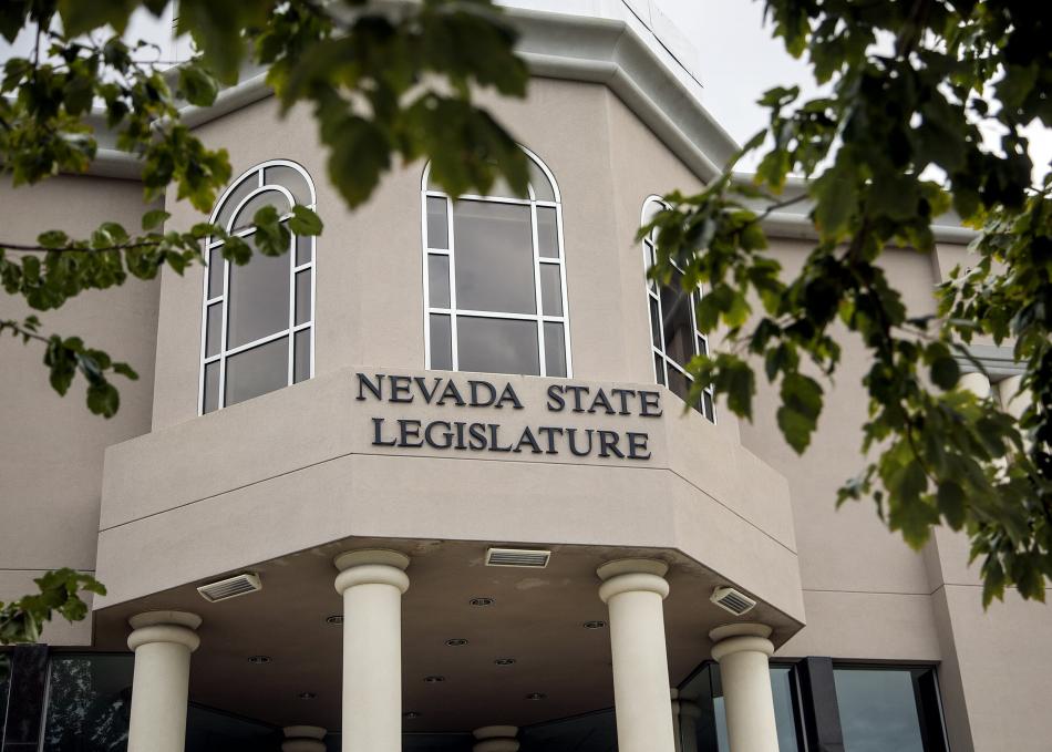 The Nevada State Legislature building in Carson City as seen on Monday, Aug 14, 2017. (Jeff Scheid/The Nevada Independent)