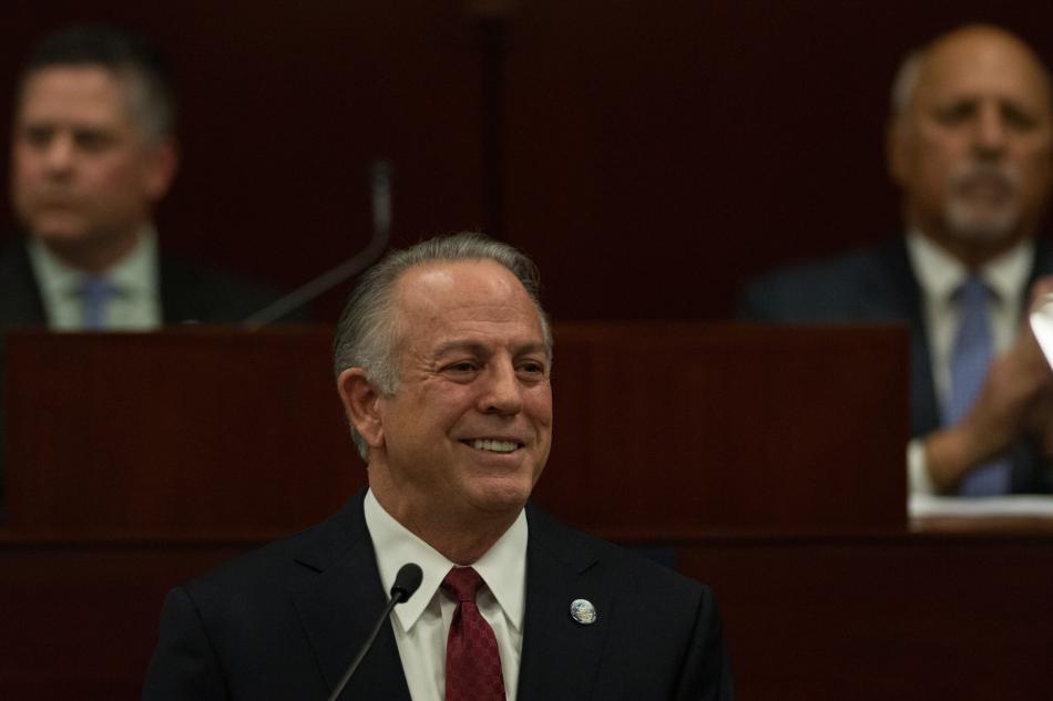 Gov. Joe Lombardo during his State of the State address Monday in Carson City. David Calvert/The Nevada Independent