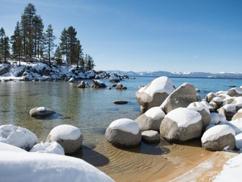 Lake Tahoe Nevada State Park in Incline Village on Friday, Jan. 20, 2023. (David Calvert/The Nevada Independent)