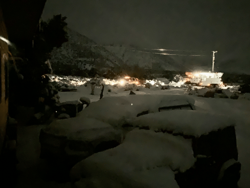 It's snowing a little bit and 23 degrees outside in SV.