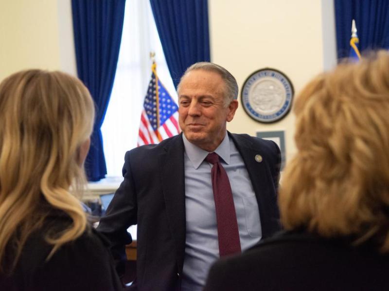 Gov. Lombardo meets with State Sens. Melanie Scheible, Marilyn Dondero Loop & Ira Hansen. David Calvert/The Nevada Independent