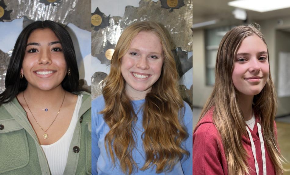 Michelle Escobar, Madelyn Monson and Cadence Schnaible.