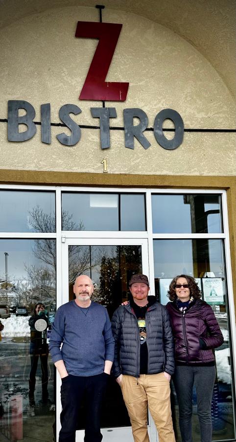 Z Bistro new Owner/Chef Brandon Lafave with prior owners Chef Gilles & Tina