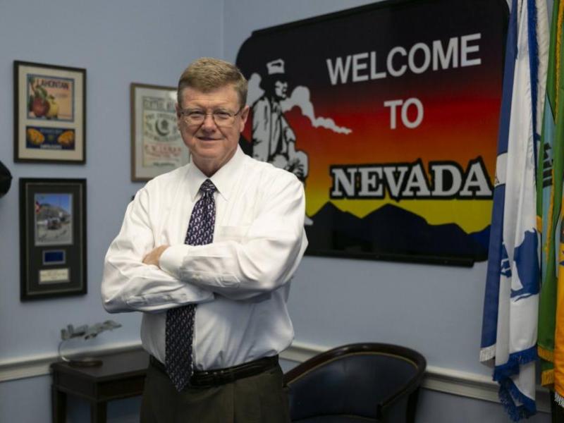 Rep. Mark Amodei (R-NV) poses for a portrait in his office in Washington, D.C.   (Suzannah Hoover/The Nevada Independent)
