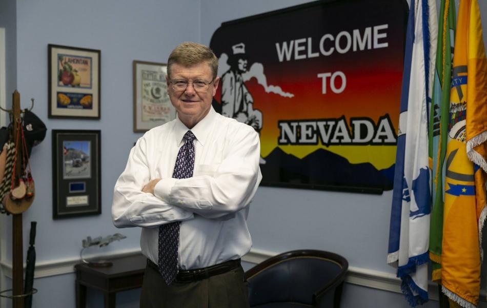 Rep. Mark Amodei (R-NV) poses for a portrait in his office in Washington, D.C. (Suzannah Hoover/The Nevada Independent)