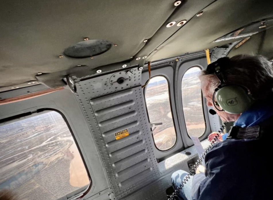 Gov. Lombardo went on an aerial tour of some of the areas impacted by the recent rain and flooding. 