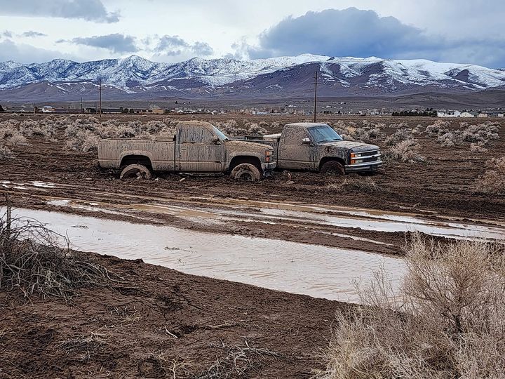 The mud is deep and sticky.  775 Offroad and Recovery often rescues multiple rigs all stuck in the mud