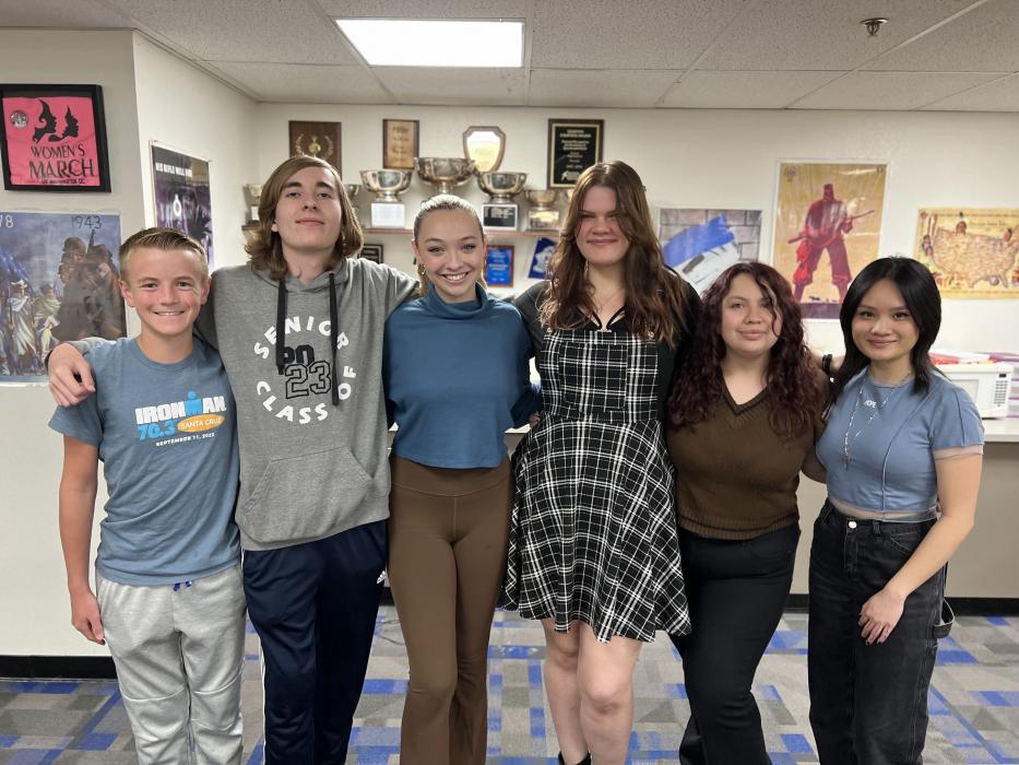 Kyle Allen, Mason Tims, Abigail Cook, Penelope Truell, Viviana Castro and Emily Tran.