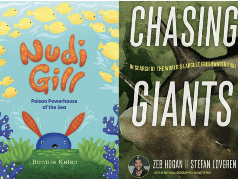 Two book covers about water creatures