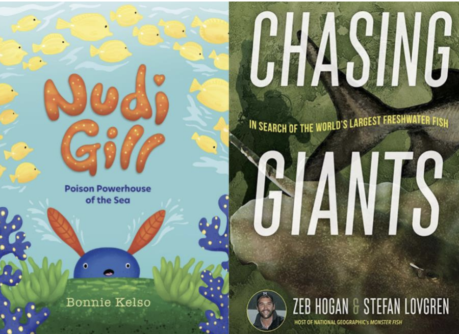 Two book covers about water creatures