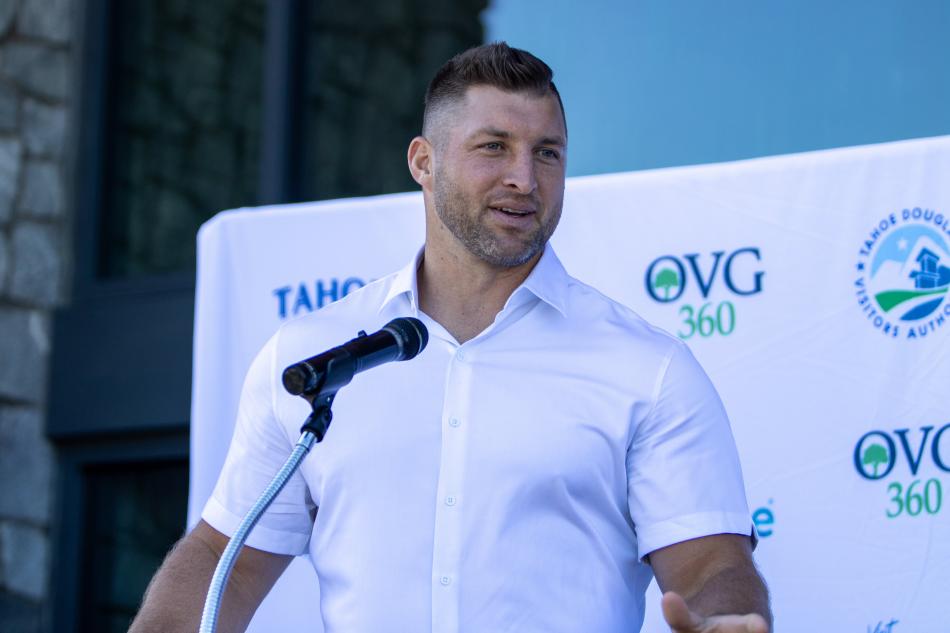 Tim Tebow was at the Tahoe Blue Events Center Monday to announce the partnership.