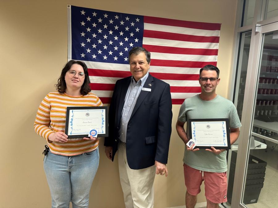 Laura Licari, Scott Hoen, Clerk Recorder and Tyler Kerver