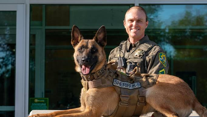 CCSO Deputy Ryan Greb with K9 Proton.