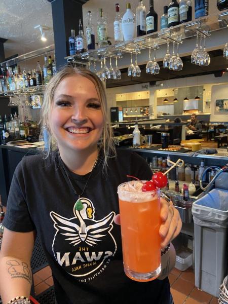 Mixologist Gracie McKay featuring the Malibu Barbie Pink Cocktail