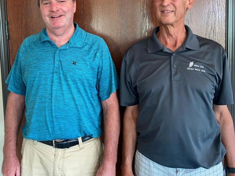 (L-R) Wes Camp, low gross winner and Gary Yoakum low net winner