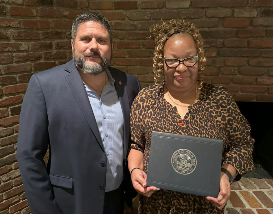 CEO Mike Marty (left) Tinker Davis, Victim's Mother (right)