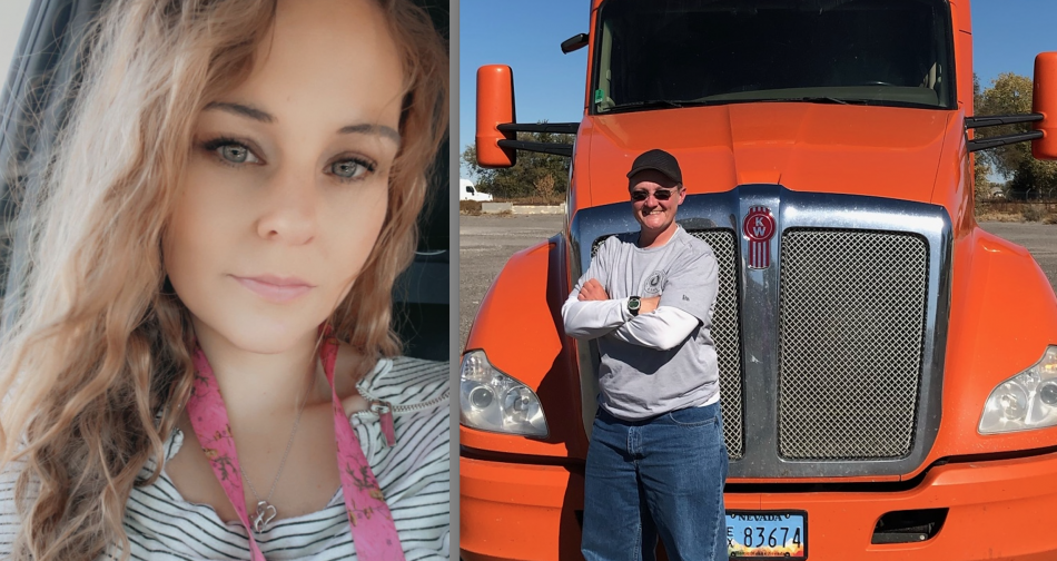 Sarah Whelpley (left) and Vanessa Maddox (right) are on the path to getting their commercial driver's license.