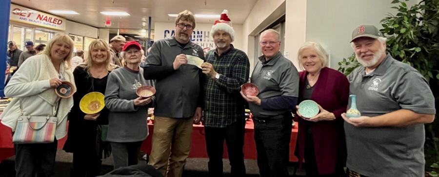 (L-R) Cara Bibee, Stacy Harrison, Rosemarie Menapace, David Wroth, Jim Peckham (FISH), Nathan & Paula Rakestraw and Bryan Bibee