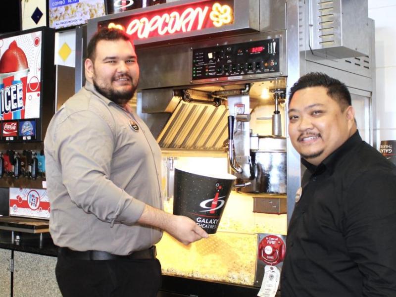 Samuel Tripp (left), Assistant General Manager and Anthony Angeles, General Manager of the Galaxy Theatre in Carson City.
