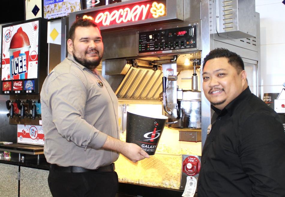 Samuel Tripp (left), Assistant General Manager and Anthony Angeles, General Manager of the Galaxy Theatre in Carson City.