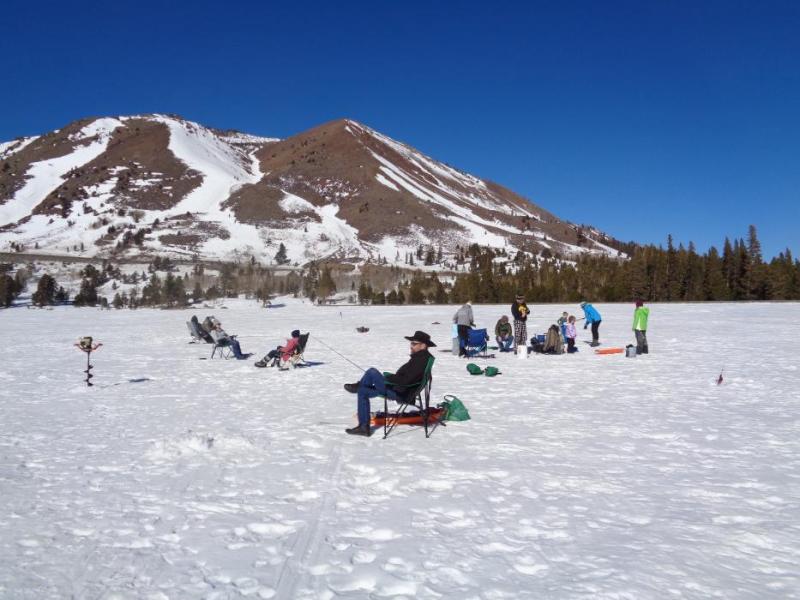 File photo of ice fishing at Red Lake in 2023.