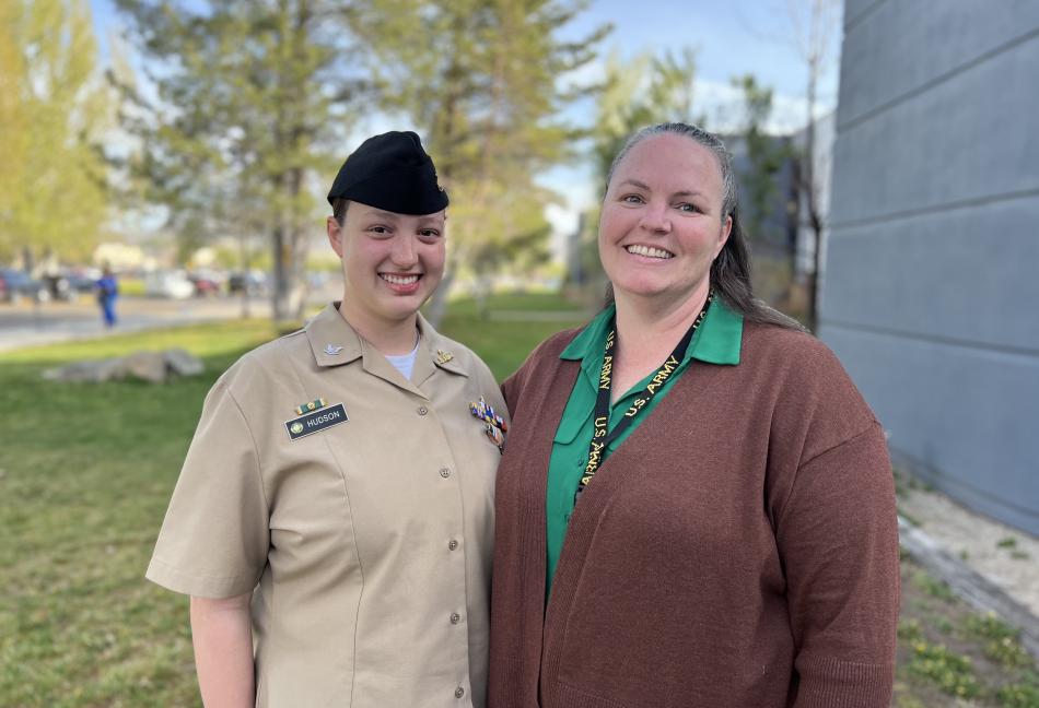 Military Connected Family - Braelynn and Genevieve Hudson.