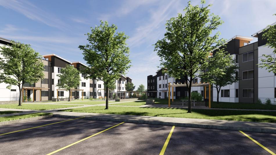An artist's rendition of the Sierra Flats property