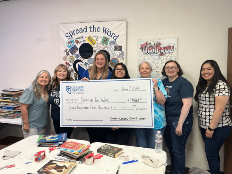 Spread the Word NV is one of 37 recipients of Greater Nevada Credit Union's Live Greater Grant program.