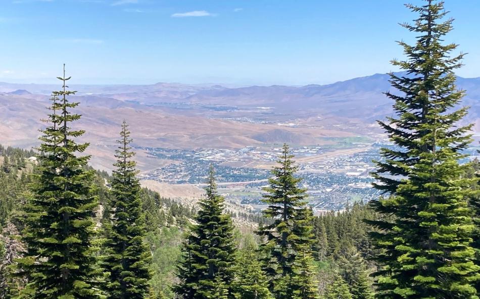 Carson City from the Capital to Tahoe Trail on June 17, 2024. (Amy Alonzo/The Nevada Independent)