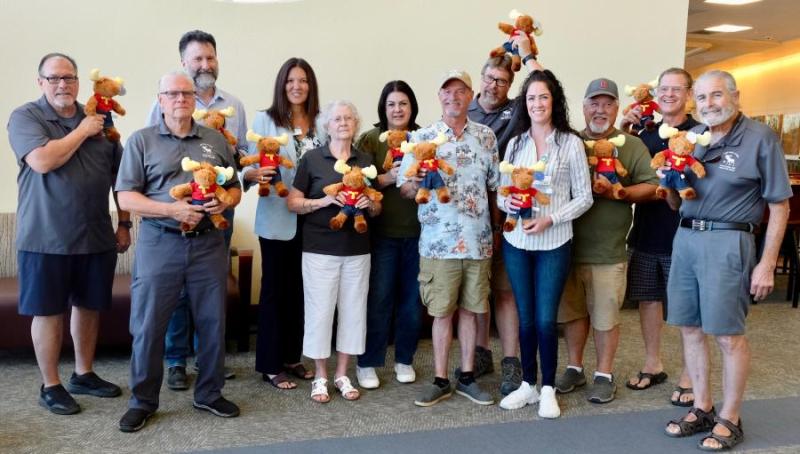 (L-R) Mike Riggs, Nathan Rakestraw, Dr Dave Baker, Michelle Joy, Rosemarie Menapace, Tami Stein, Jeff Williams, David Wroth, Nik