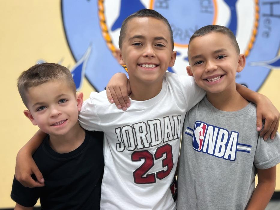 Bordewich Bray Elementary Students showing excitement for the first day of school 2024.