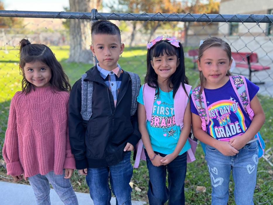 Mark Twain Elementary Students on the First Day of School 2024.