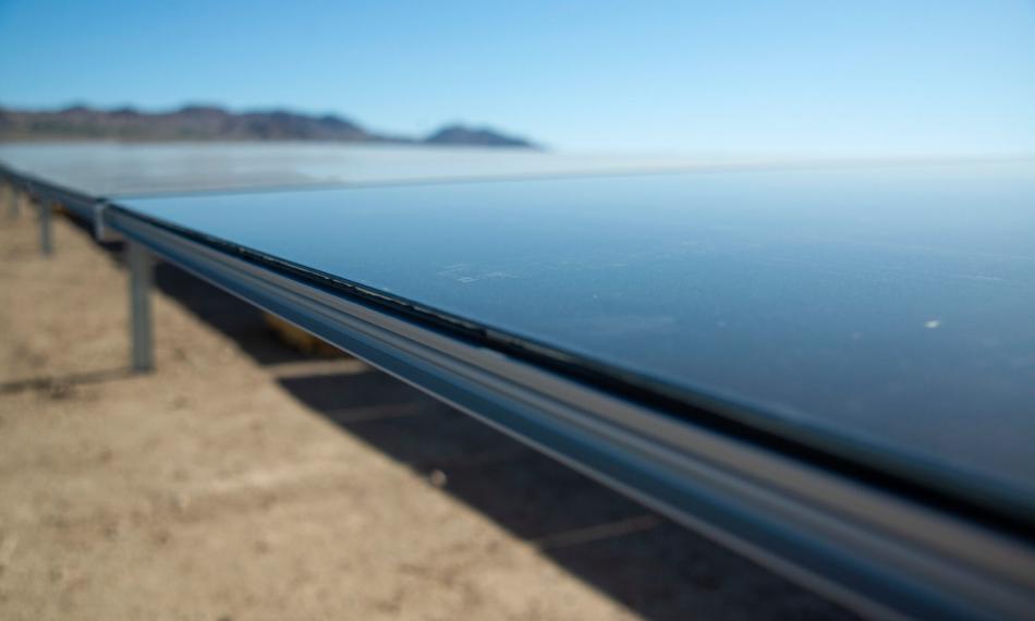 Solar panels as seen at the Townsite Solar installation 5 miles southwest of Boulder City. Daniel Clark/The Nevada Independent