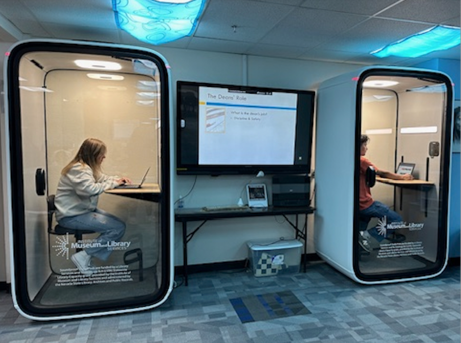 The new study pods were officially installed last week.