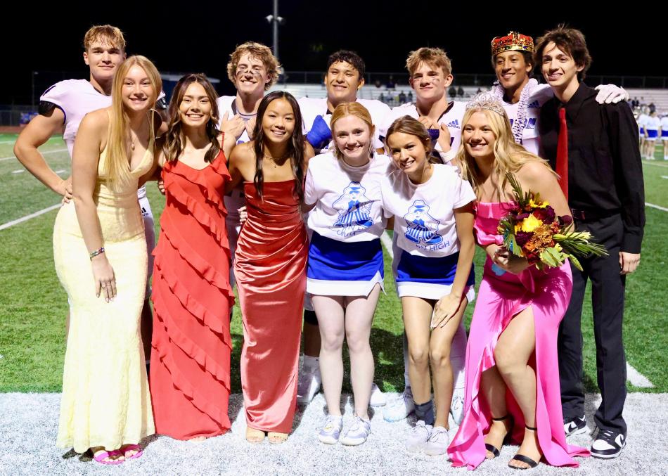CHS Homecoming Royality 2024. In the second photo, Alex Nerska and Kekoa Mitchell. Photos by Jeff Mulvihill