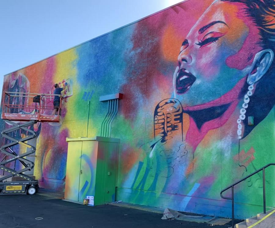 Mural by Bryce Chisholm (Reno) at Nashville Social Club