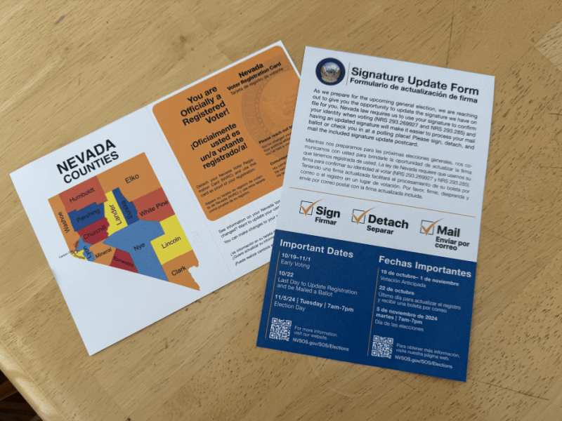 What voters received in the mail in Carson City