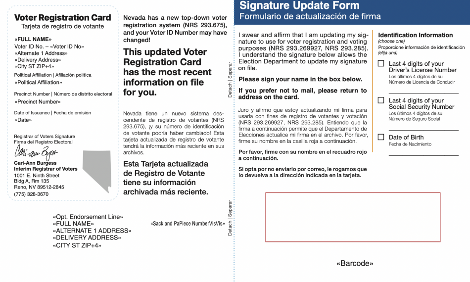 A sample of what all other voters received in Nevada